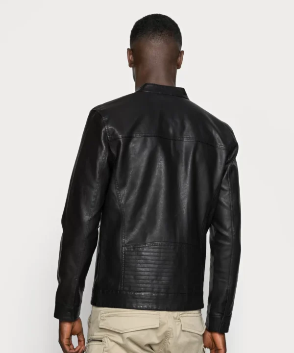 Leather Cafe Racer Black Jacket