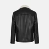 Leather Shearling Men black Jacket