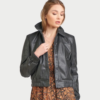 Leather Trucker Women Jacket