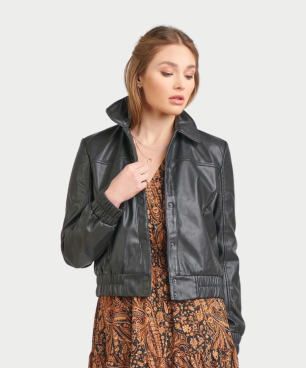 Leather Trucker Women Jacket