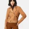 Women’s Peaches Suede Biker Style Jacket