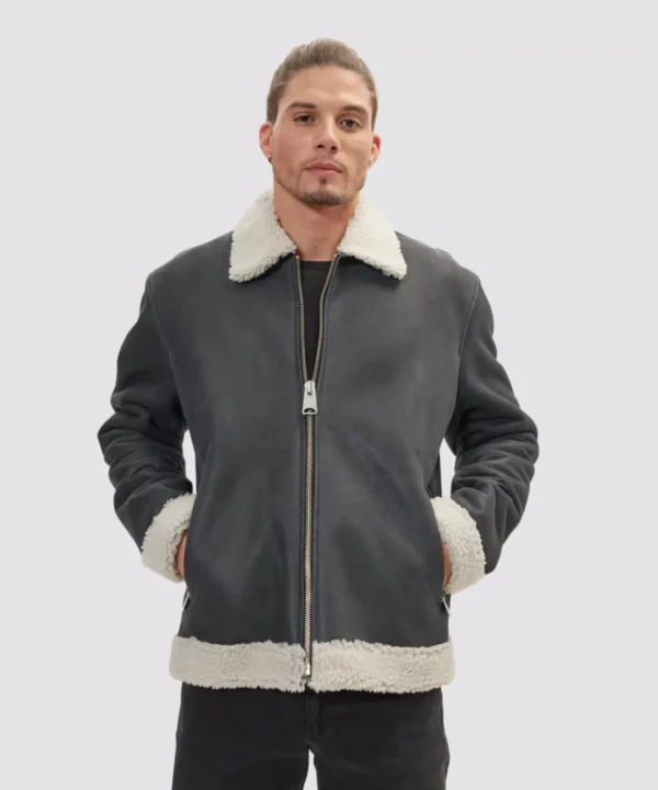 Men Shearling Leather jacket