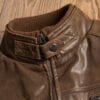 Mens Brown Boomber Leather Jacket