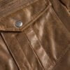 Mens Brown Boomber Leather Jacket