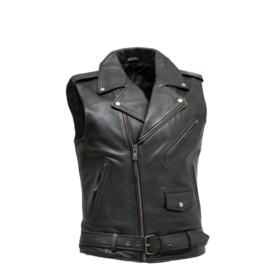 Men's Classical Biker Faux Leather Vest