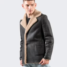 Men’s Luxe Sheepskin Shearling Leather Coat