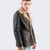 Shearling Luxe Leather Jacket For Men