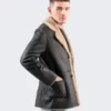 Shearling Luxe Leather Jacket For Men