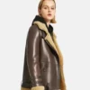 Sheepskin Real Shearling Leather Jacket For Women Leather