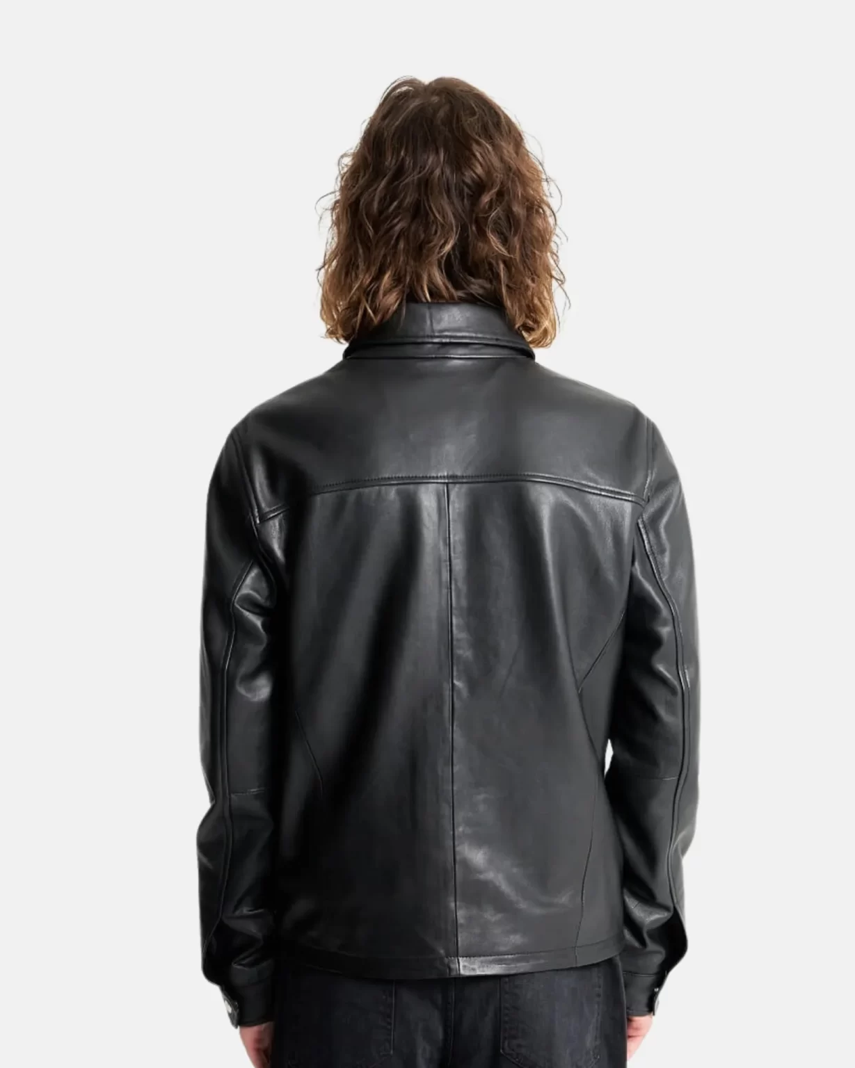 Mens Cowhide Longways Leather Blazer