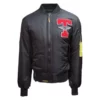 Top Gun MA 1 Tomcat Black Bomber Jacket