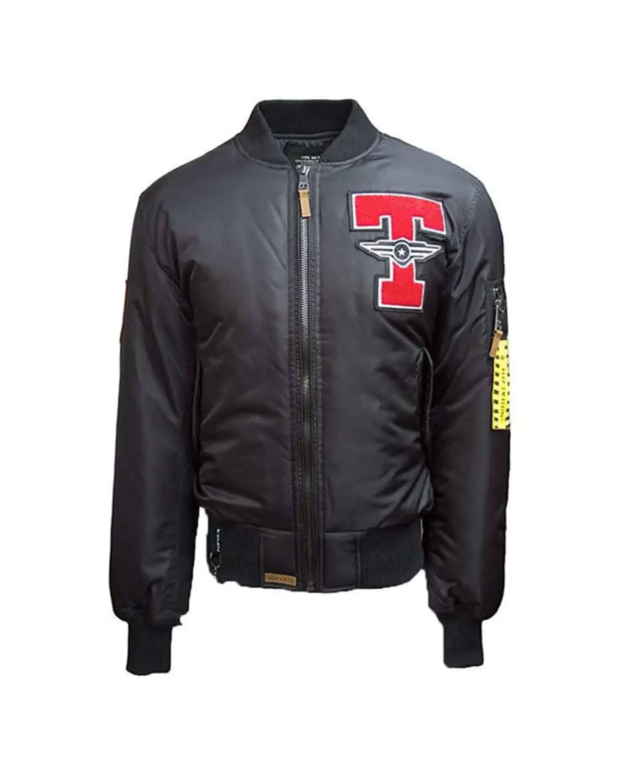 Top Gun MA 1 Tomcat Black Bomber Jacket