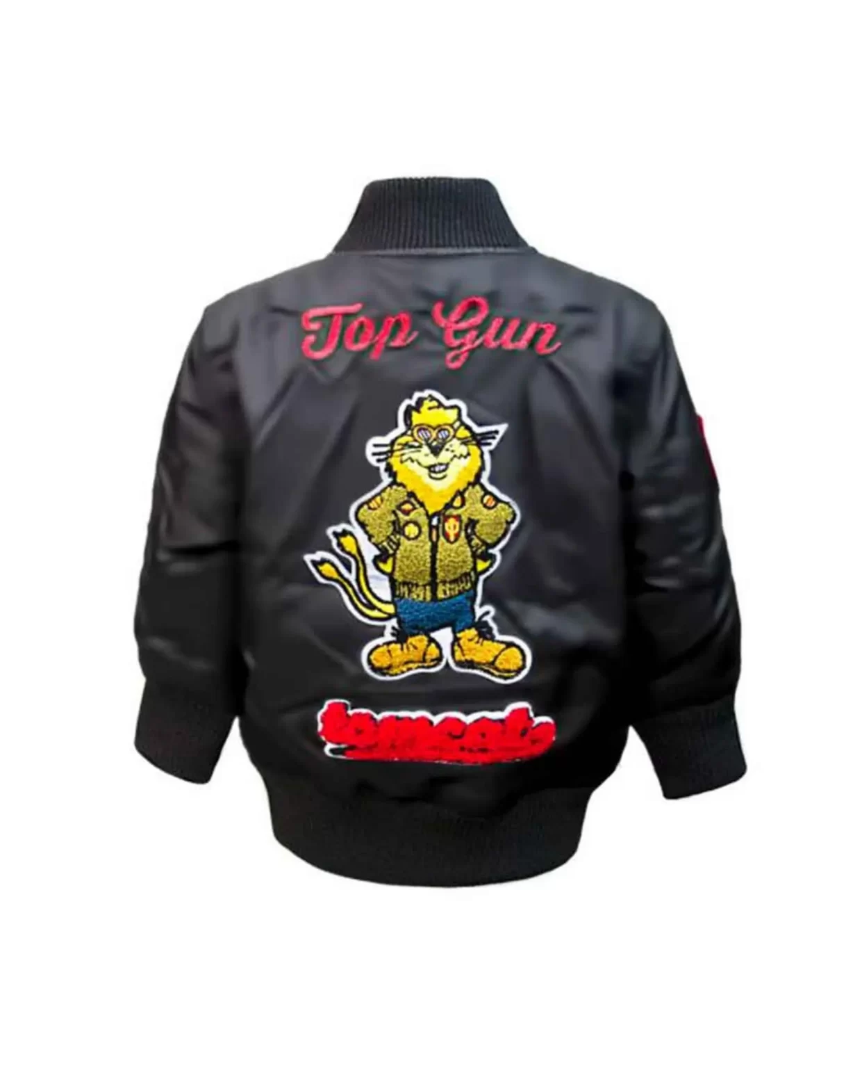 Top Gun MA 1 Tomcat Black Bomber Jacket