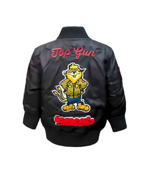 Top Gun MA 1 Tomcat Black Bomber Jacket