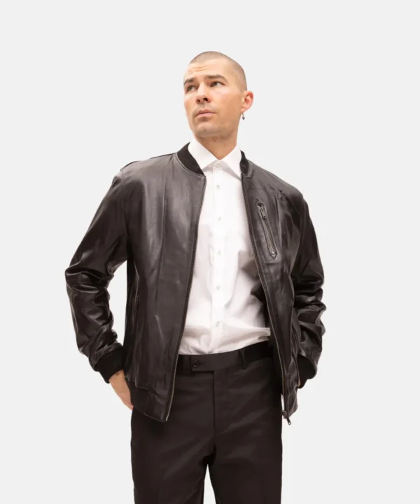 Mens Black Leather Jacket