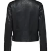 Women Biker Black Real leather Jacket