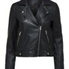 Women Biker Black Real leather Jacket