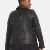 Women Oversize Leather Biker Jacket