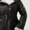 Women Oversize shearling leather jacket