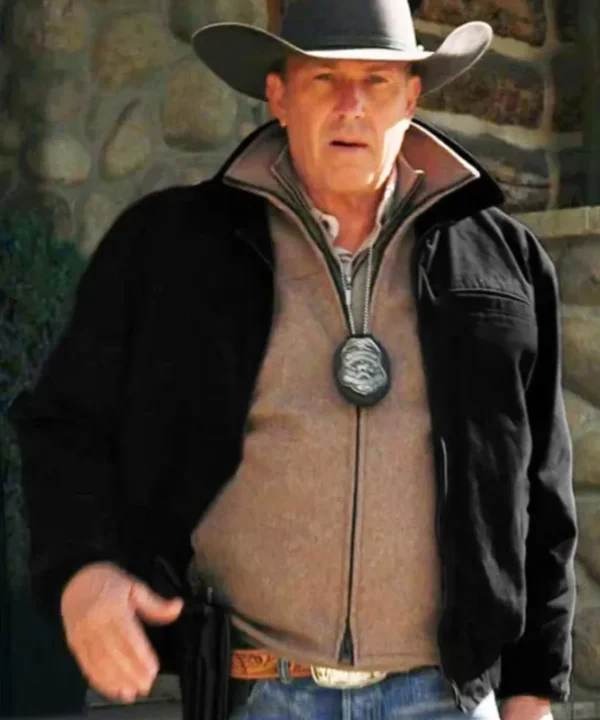 Yellowstone John Dutton Black Cotton Jacket