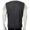 Yellowstone John Dutton Grey Wool Vests Leather