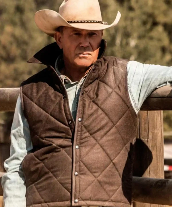 Yellowstone John Dutton Vest Quilted Brown