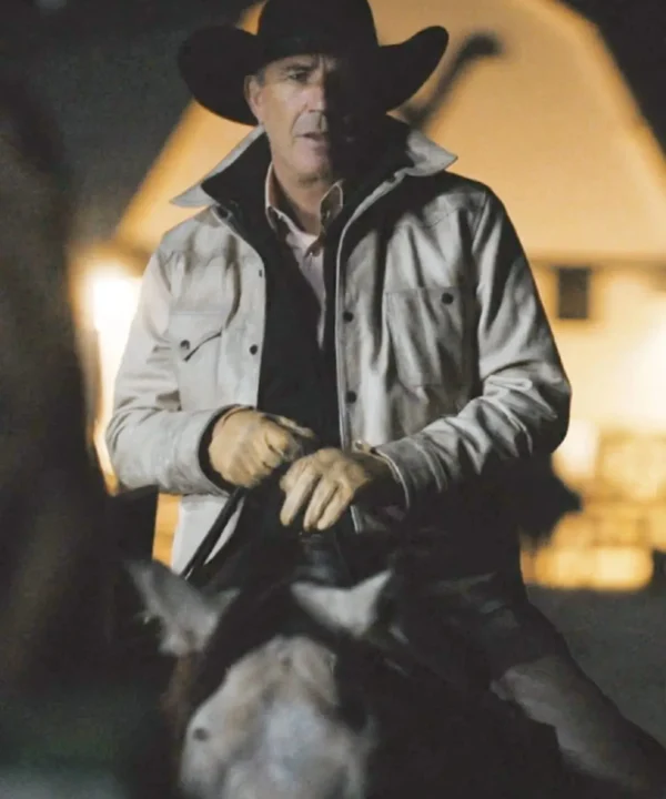 Yellowstone Season 5 John Dutton White Jacket