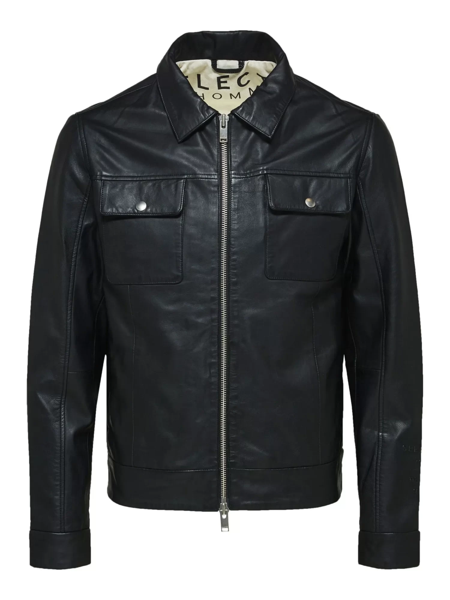 black leather jacket men