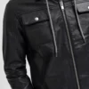 black leather jacket men