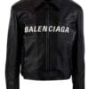 dua lipa balenciaga leather jacket