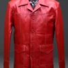 fight club original red leather jacket The cafe racer jacket