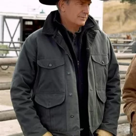 Yellowstone Josh Lucas John Dutton Grey Cotton Jacket