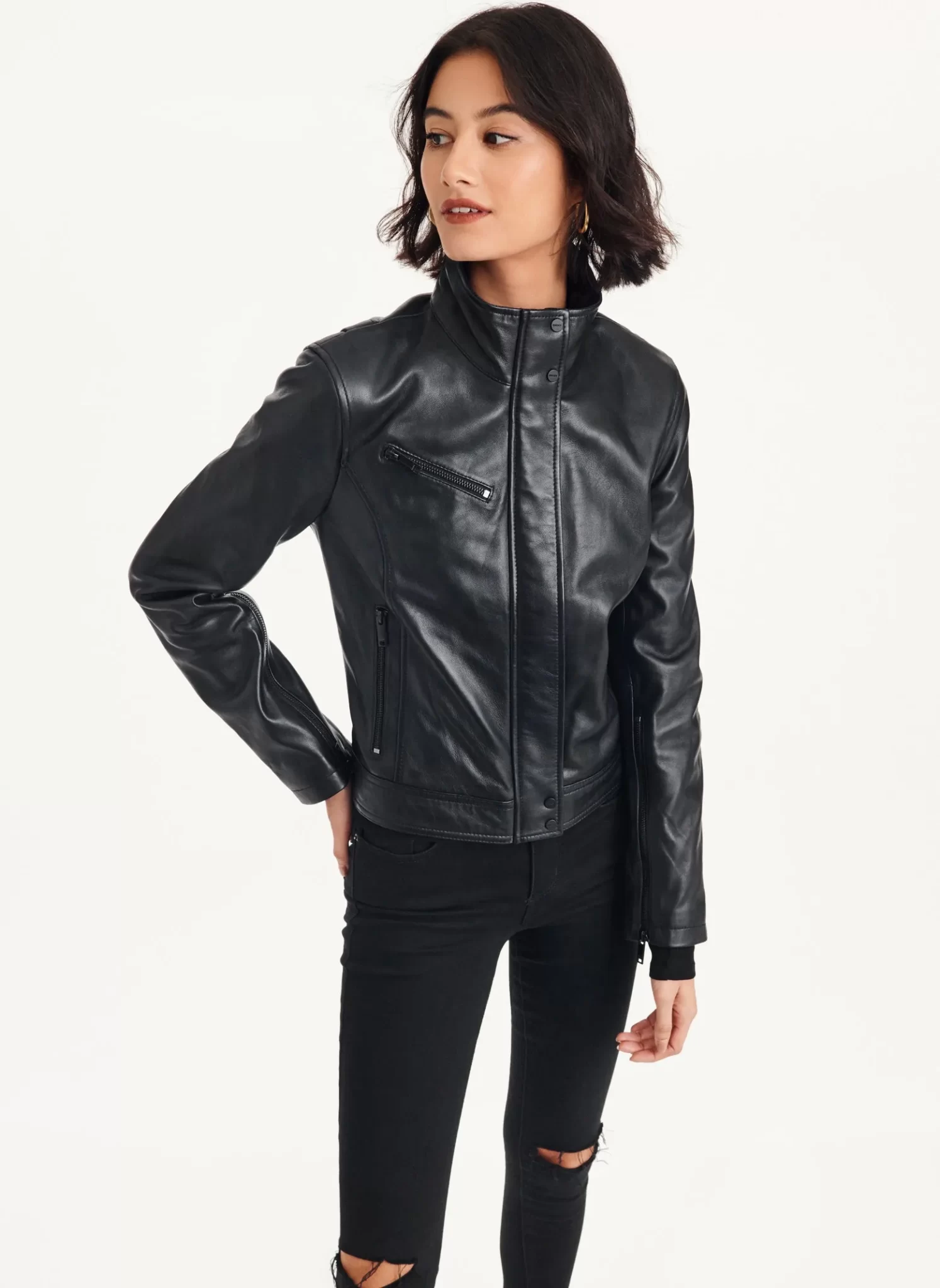 Womens Racer Leather Jacket