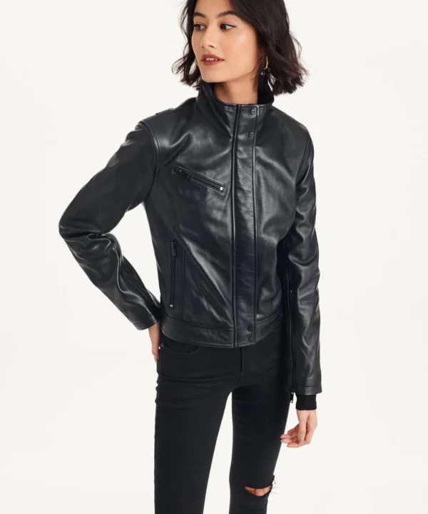 Womens Racer Leather Jacket