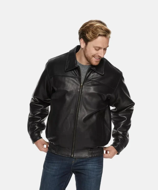 Bomber Leather Jacket For Men