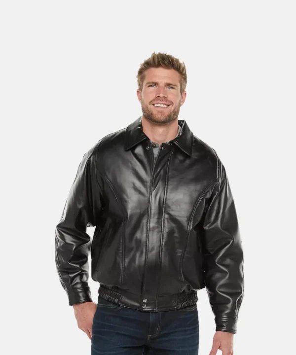 Leather Bomber Jacket For Men