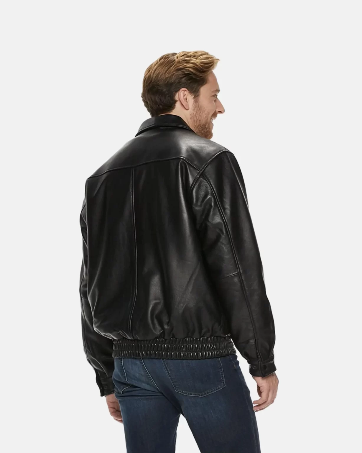 Bomber Leather Jacket For Men