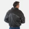 Men’s Classic Full-Sleeve Black Bomber Leather Jacket