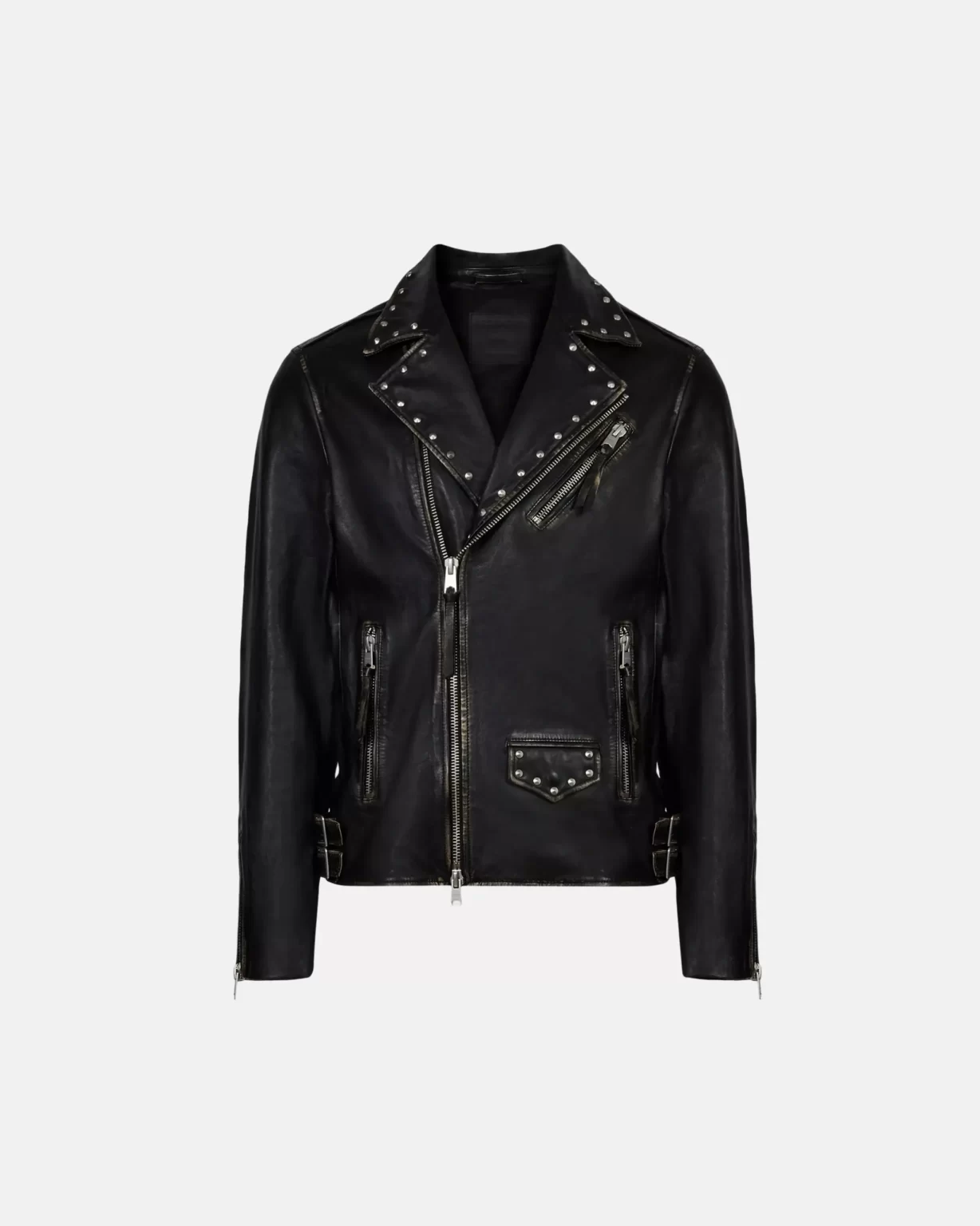 New Punk Casual Biker Shearling Collar Jacket