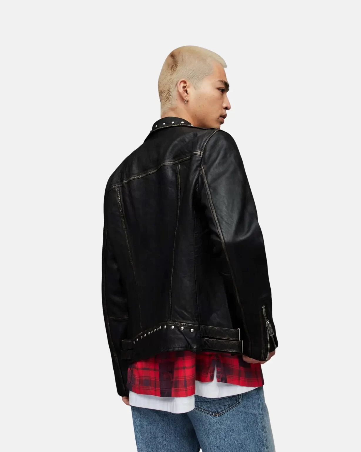 New Punk Casual Biker Shearling Collar Jacket