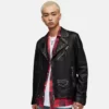 New Punk Casual Biker Shearling Collar Jacket