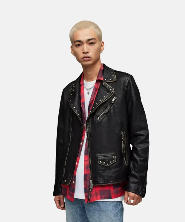 New Punk Casual Biker Shearling Collar Jacket