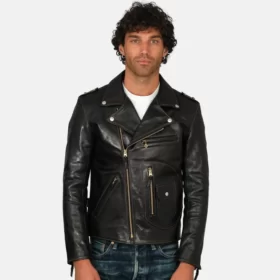 Men's Double Rider Glodline Leather Jacket