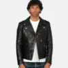 Mens Double Rider Glodline Leather Jacket