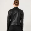 women leather biker jacket