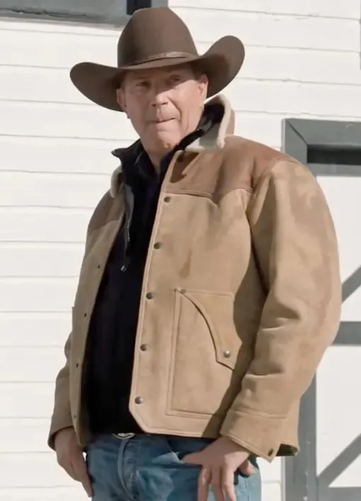 yellowstone john dutton brown leather jacket