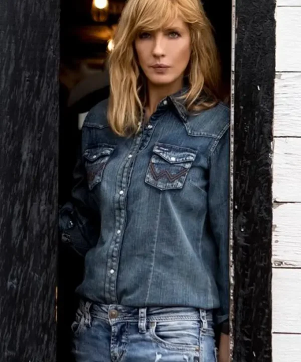 yellowstone kelly reilly beth dutton denim jacket