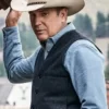 yellowstone kevin costner john dutton grey wool vest