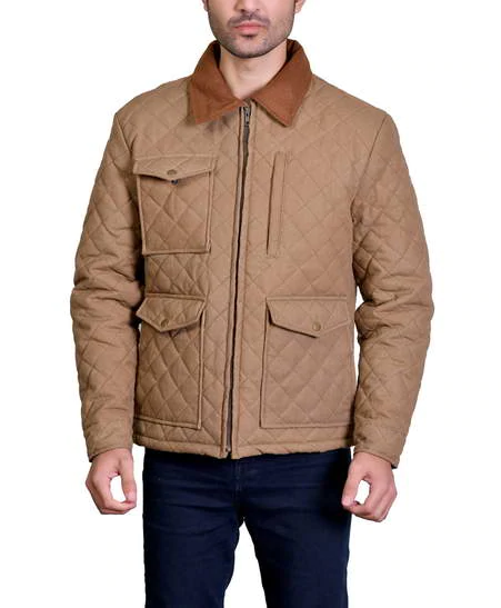 yellowstone s04 john dutton brown quilted jacket yellowstone outfit