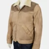 yellowstone shearling collar buff suede leather jacket Yellowstone apparels Leather